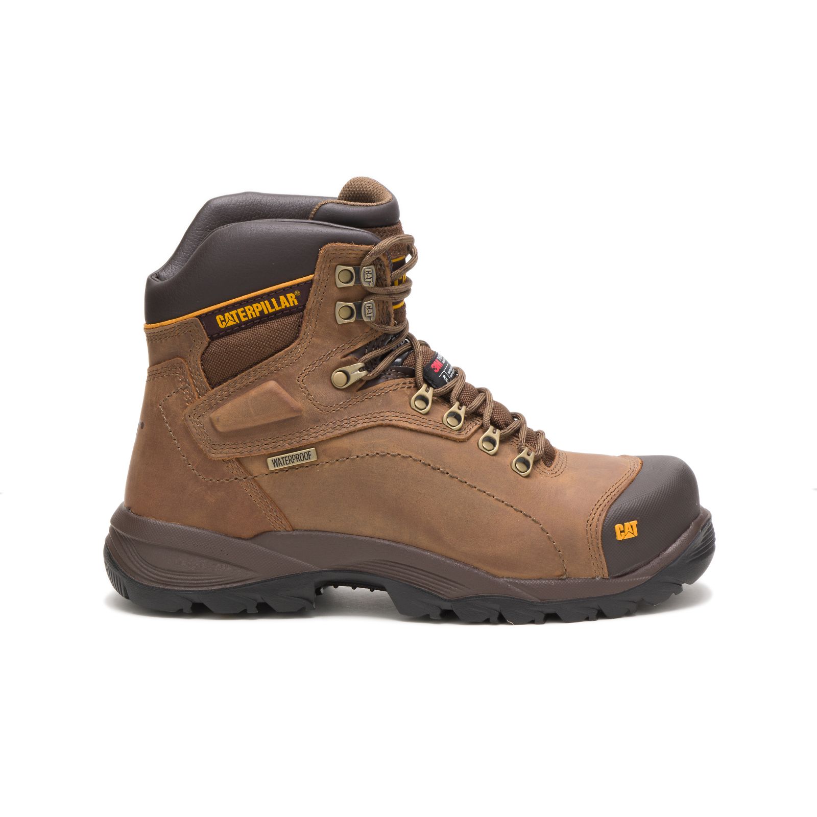 Caterpillar Boots Online Pakistan - Caterpillar Diagnostic Hi Waterproof Thinsulate™ Steel Toe Mens Steel Toe Boots Dark Beige (053986-SLG)